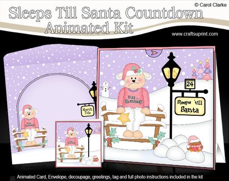 3D Christmas Baa Humbug Lamb Sleeps Til Santa Countdown Card