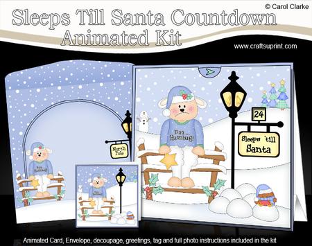 3D Christmas Baa Humbug Lamb Sleeps Til Santa Countdown Card