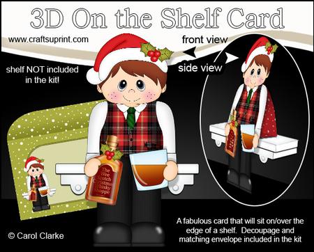 3D on the Shelf Card Kit - a Little Christmas Tipple