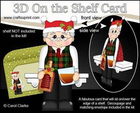 3D on the Shelf Card Kit - a Little Christmas Tipple