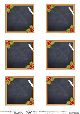 3D Decoupage Blank Christmas Blackboards