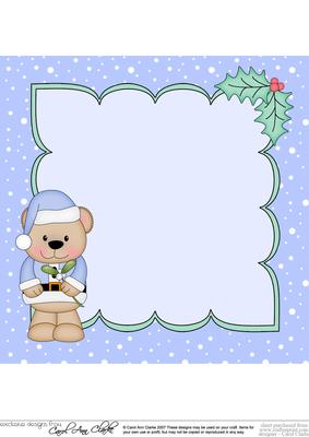 8 x 8 Christmas Livvy Bear's Mistletoe Insert