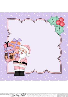 8 x 8 Christmas Santa's Presents Insert