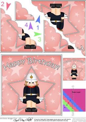 Royal Marine Birthday Scallop Corner Side Stacker