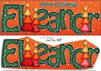 Large Dl Christmas Eleanor Trees 3D Decoupage