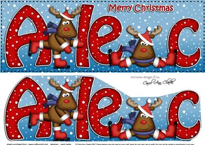 Large Dl Christmas Alec Rudolph 3D Decoupage