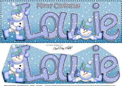 Large Dl Christmas Louie Snowmen 3D Decoupage
