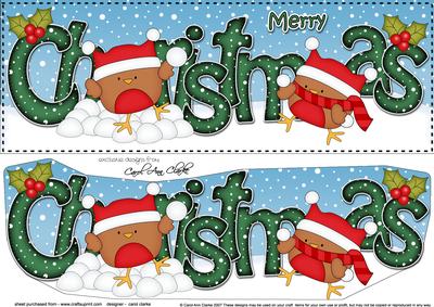 Large Dl Christmas Bobbin Robin 3D Decoupage