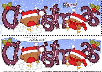 Large Dl Christmas Bobbin Robin 3D Decoupage