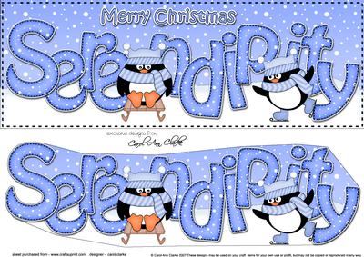 Large Dl Christmas Serendipity Penguins 3D Decoupage