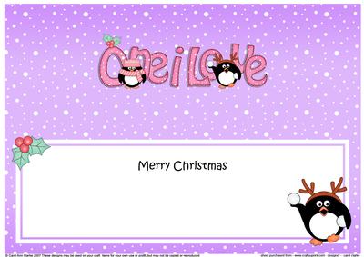 Large Dl Christmas One I Love Penguins Insert