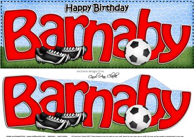 Large Dl Birthday Barnaby Football Card & 3D Decoupage