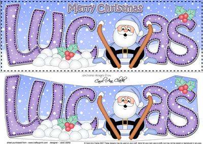 Large Dl Christmas Lucas Oops Santa 3D Decoupage