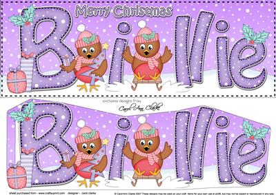 Large Dl Christmas Billie Robins 3D Decoupage
