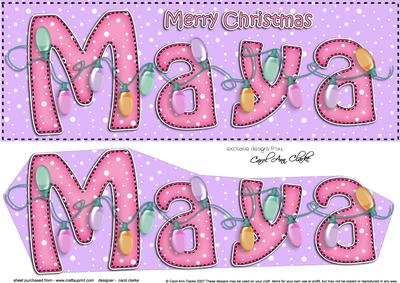 Large Dl Christmas Maya Lights 3D Decoupage