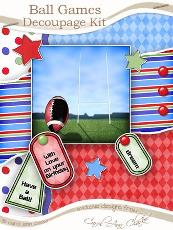 Rugby Kit with 3D Decoupage