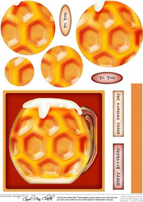 Mine's a Pint!! Card with Circle Pyramage