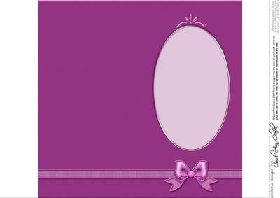 Dl Fancy Bow Card Front or Insert
