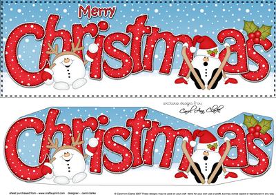 Large Dl Christmas Snowball Sam 3D Decoupage