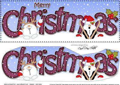Large Dl Christmas Snowball Sam 3D Decoupage