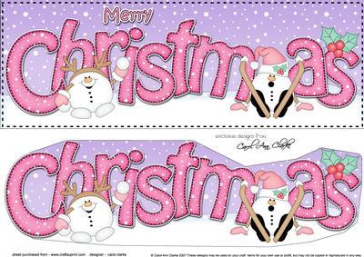 Large Dl Christmas Snowball Sam 3D Decoupage
