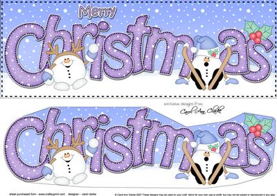 Large Dl Christmas Snowball Sam 3D Decoupage