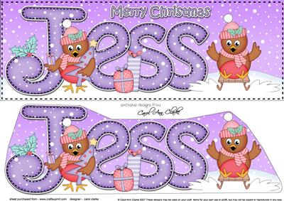 Large Dl Christmas Jess Robins 3D Decoupage