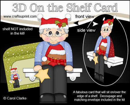 3D on the Shelf Card Kit - Christmas Jumper Old Man