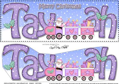 Large Dl Christmas Tayah Santa's Train 3D Decoupage