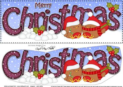 Large Dl Christmas Bobbin Robins 3D Decoupage