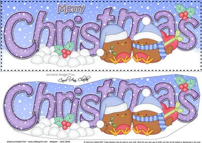 Large Dl Christmas Bobbin Robins 3D Decoupage