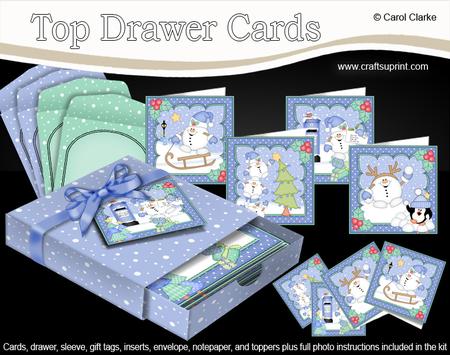 3D Christmas Snowball Sam Top Drawer Cards Bumper Kit