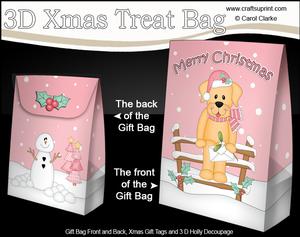 3D Little Christmas Golden Labrador Gift Bag Mini Kit