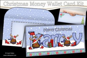 Christmas Harry Rudolph Money or Gift Wallet Card Kit
