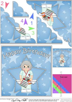Doctor Birthday Scallop Corner Side Stacker
