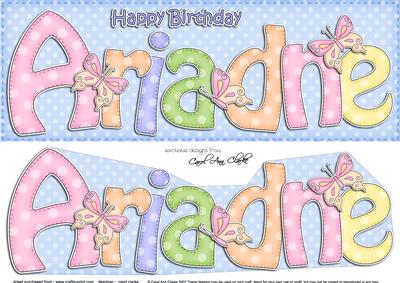 Large Dl Birthday Ariadne Butterflies 3D Decoupage