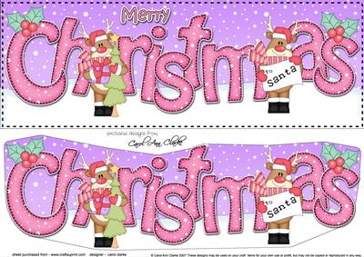 Large Dl Christmas Rudolph 3D Decoupage