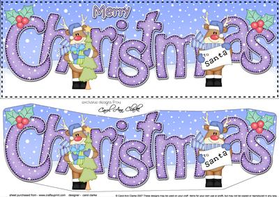 Large Dl Christmas Rudolph 3D Decoupage