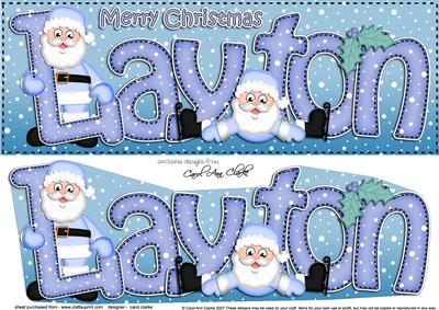 Large Dl Christmas Layton Santa 3D Decoupage