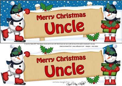 Large Dl Christmas Uncle Snowman 3D Decoupage
