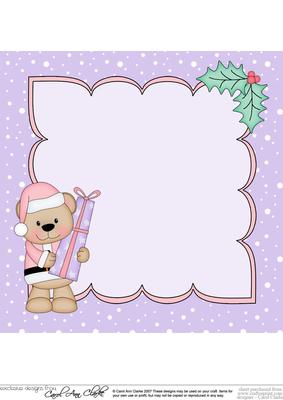 8 x 8 Christmas Livvy Bear's Presents Insert