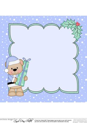 8 x 8 Christmas Livvy Bear's Presents Insert