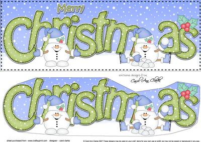 Large Dl Christmas Snowball Sam 3D Decoupage