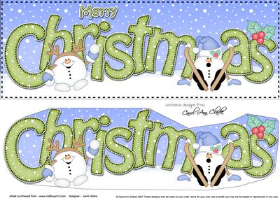 Large Dl Christmas Snowball Sam 3D Decoupage