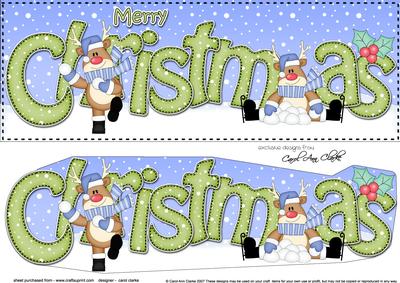 Large Dl Christmas Rudolph 3D Decoupage