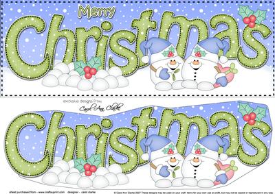 Large Dl Christmas Snowball Sam 3D Decoupage