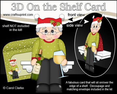 3D on the Shelf Card Kit - a Little Christmas Tipple