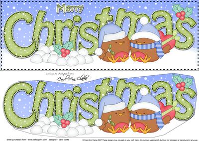 Large Dl Christmas Robin Love 3D Decoupage
