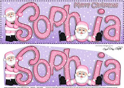 Large Dl Christmas Sophia Santa 3D Decoupage