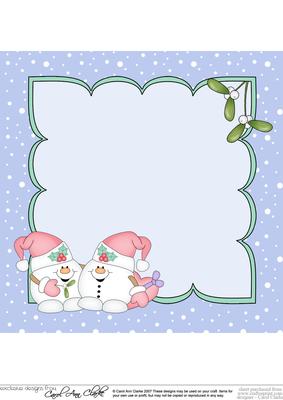8 x 8 Christmas Snowball Sam Love Insert
